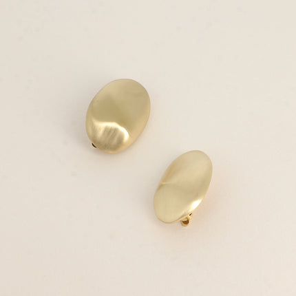 Boucles clips Assude - ovale effet brossé mat
