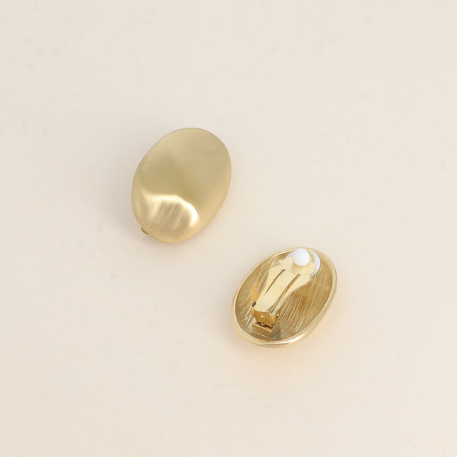 Boucles clips Assude - ovale effet brossé mat