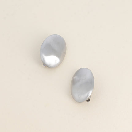 Boucles clips Assude - ovale effet brossé mat