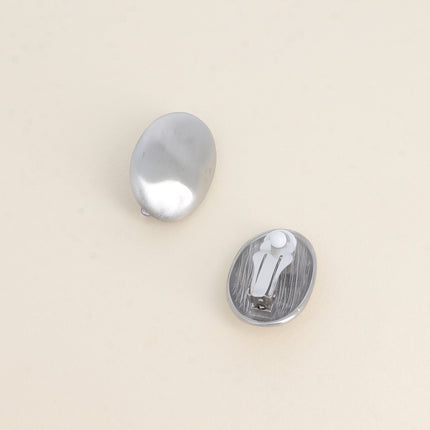 Boucles clips Assude - ovale effet brossé mat