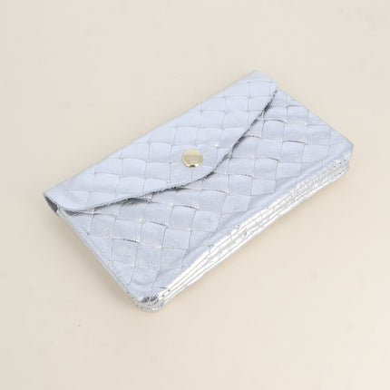 Pochette Barcelone - matelassé 1 bouton aimanté, 1 zip et 3 poches