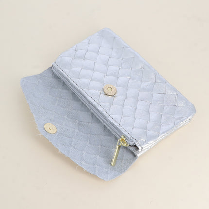 Pochette Barcelone - matelassé 1 bouton aimanté, 1 zip et 3 poches