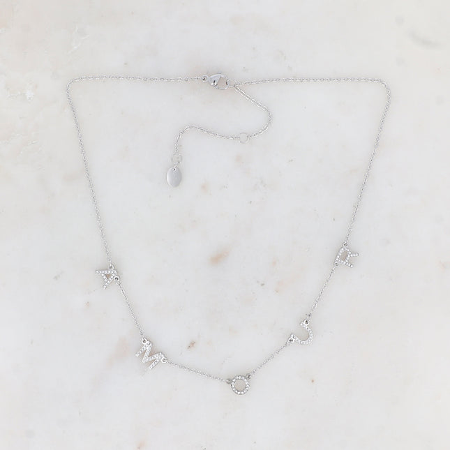 Collier AMOUR - oxydes de zirconium