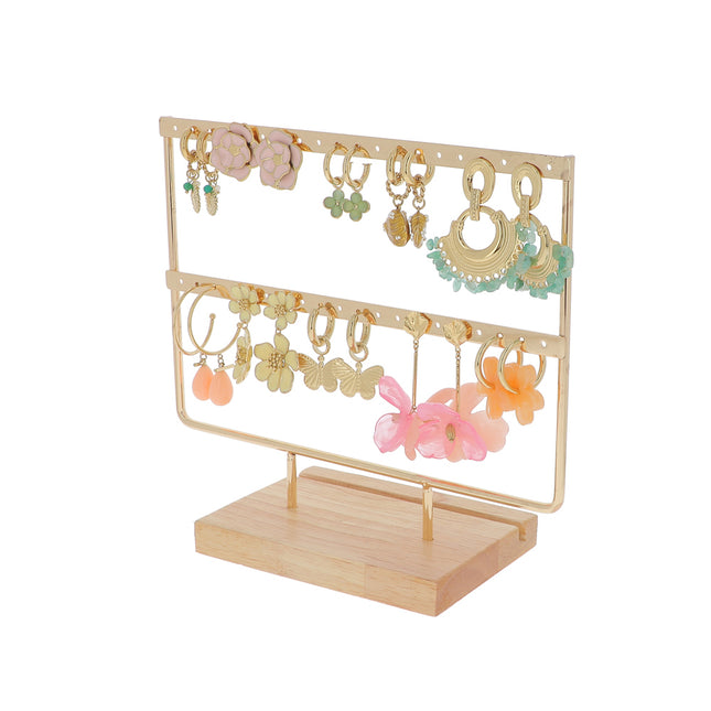 Kit de 20 (10+10) boucles - doré multi - prix moyen de 8€/pr - Présentoir offert