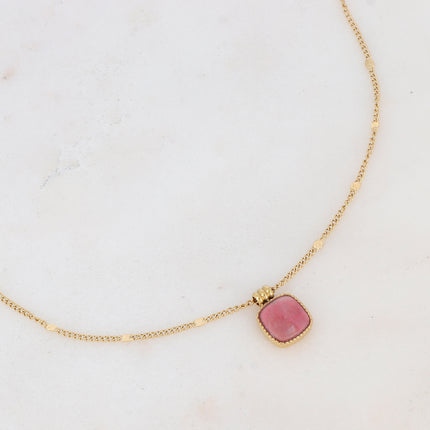 Collier Chloefina - pierre naturelle carrée