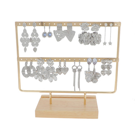 Kit de 22 (11+11) boucles - rhodium - prix moyen de 7,60€/pr - Présentoir offert