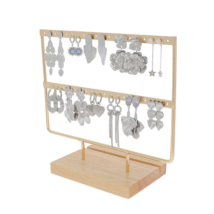 Kit de 22 (11+11) boucles - rhodium - prix moyen de 7,60€/pr - Présentoir offert