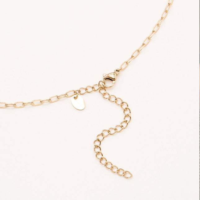 Collier Héra - maille alternée, anneaux torsadés et ronds