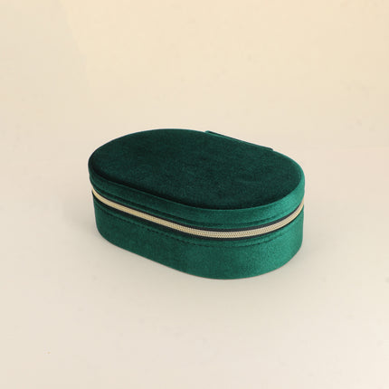 Boîte à bijoux ovale en velours Rachida