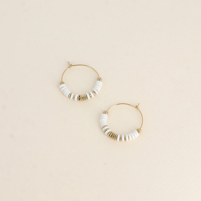 Creole earrings - dyed gemstones