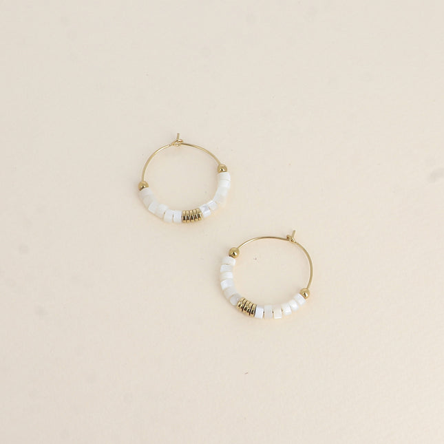Creole earrings - dyed gemstones