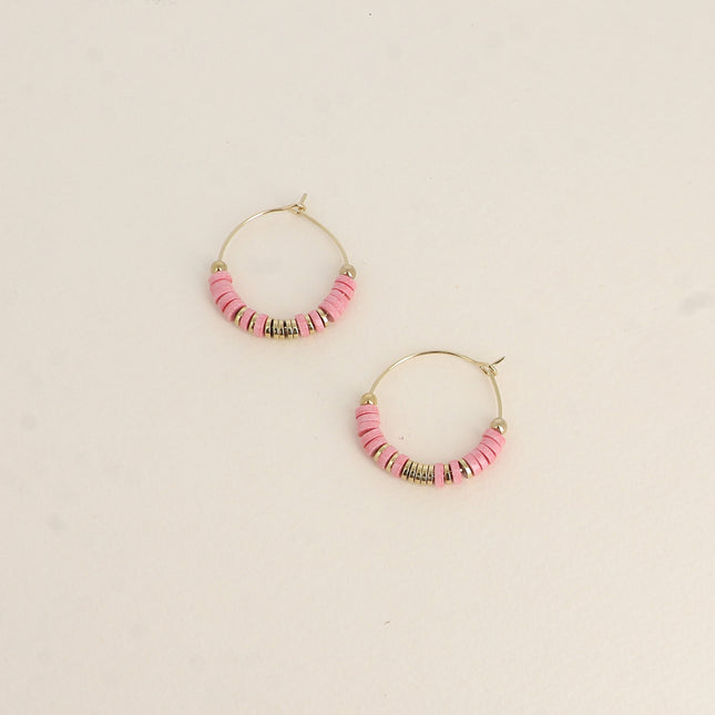 Creole earrings - dyed gemstones