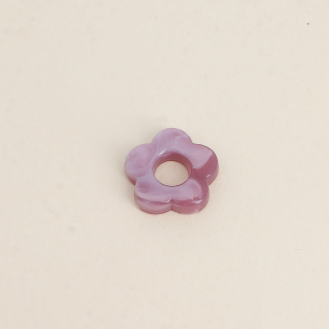 Perle de fleur en résine 20mm, 10 pièces