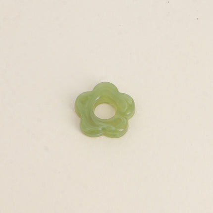 Perle de fleur en résine 20mm, 10 pièces
