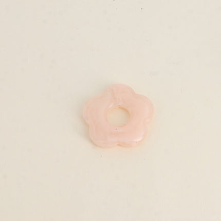 Perle de fleur en résine 27mm, 10 pièces, avec trou de perçage