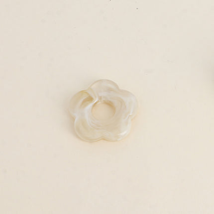 Perle de fleur en résine 27mm, 10 pièces, avec trou de perçage