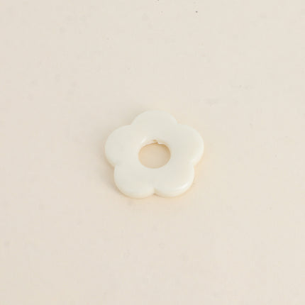 Perle de fleur en résine 27mm, 10 pièces, avec trou de perçage