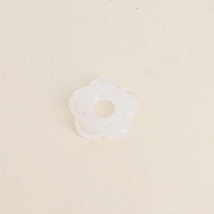 Perle de fleur en résine 27mm, 10 pièces, avec trou de perçage