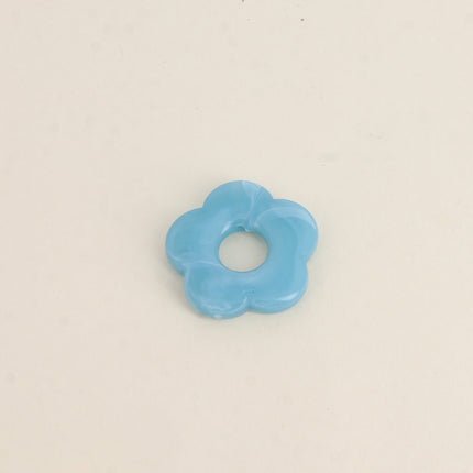 Perle de fleur en résine 27mm, 10 pièces, avec trou de perçage