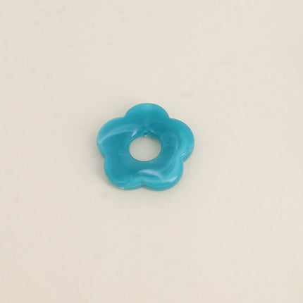 Perle de fleur en résine 27mm, 10 pièces, avec trou de perçage