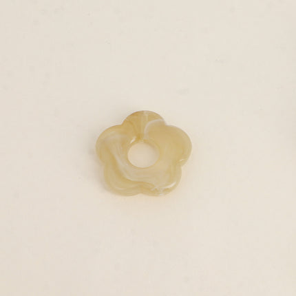 Perle de fleur en résine 27mm, 10 pièces, avec trou de perçage