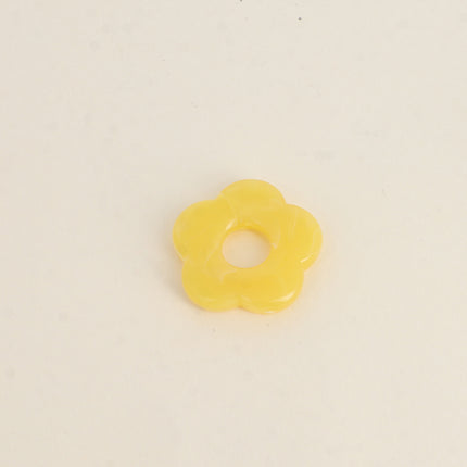 Perle de fleur en résine 27mm, 10 pièces, avec trou de perçage