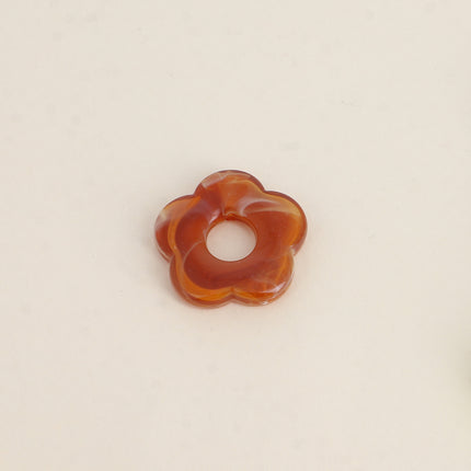 Perle de fleur en résine 27mm, 10 pièces, avec trou de perçage