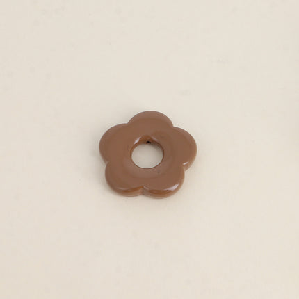 Perle de fleur en résine 27mm, 10 pièces, avec trou de perçage