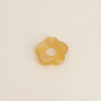 Perle de fleur en résine 27mm, 10 pièces, avec trou de perçage