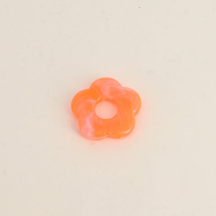 Perle de fleur en résine 27mm, 10 pièces, avec trou de perçage