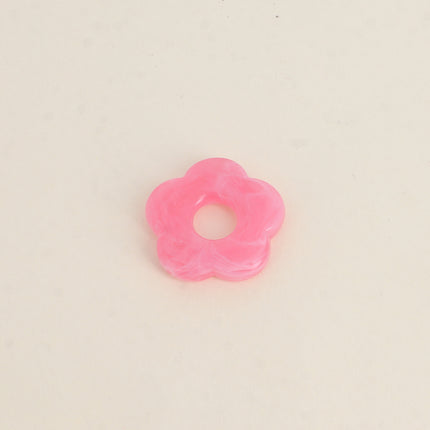 Perle de fleur en résine 27mm, 10 pièces, avec trou de perçage