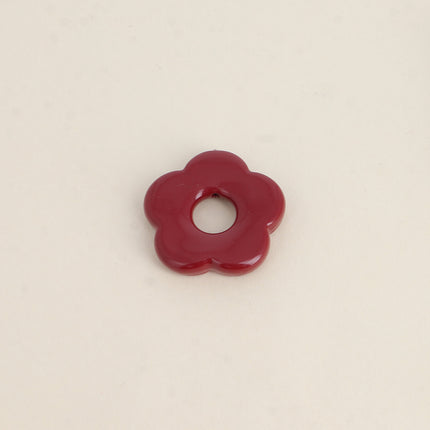 Perle de fleur en résine 27mm, 10 pièces, avec trou de perçage