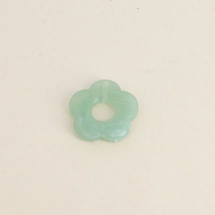 Perle de fleur en résine 27mm, 10 pièces, avec trou de perçage