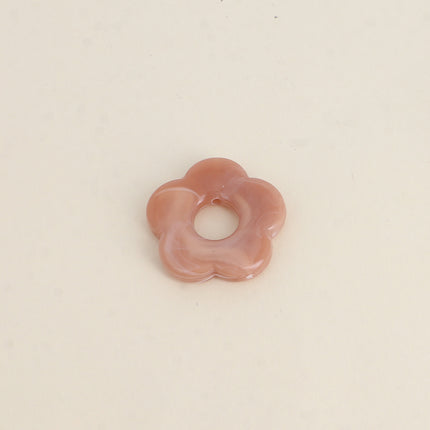 Perle de fleur en résine 27mm, 10 pièces, avec trou de perçage