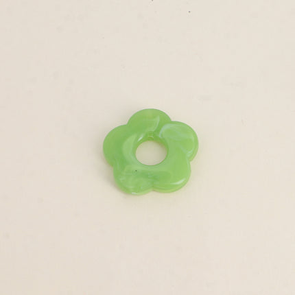 Perle de fleur en résine 27mm, 10 pièces, avec trou de perçage