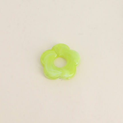 Perle de fleur en résine 27mm, 10 pièces, avec trou de perçage