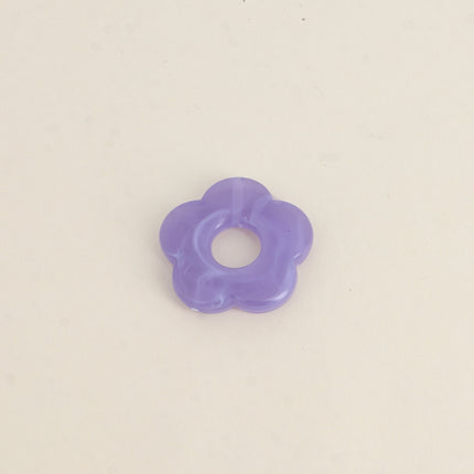 Perle de fleur en résine 27mm, 10 pièces, avec trou de perçage