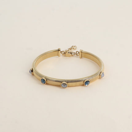 Jonc strié Eden - cristaux Swarovski® PP20