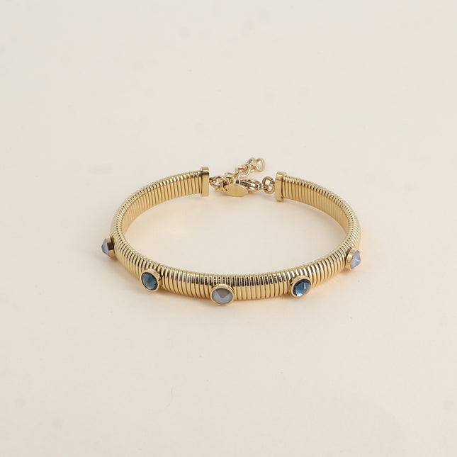Jonc strié Eden - cristaux Swarovski® PP20