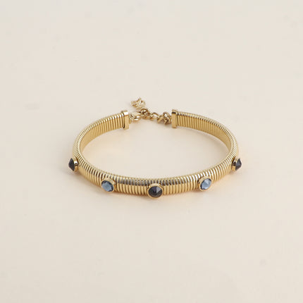 Jonc strié Eden - cristaux Swarovski® PP20