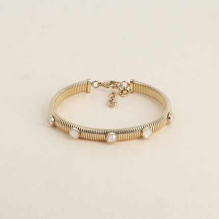 Jonc strié Eden - cristaux Swarovski® PP20