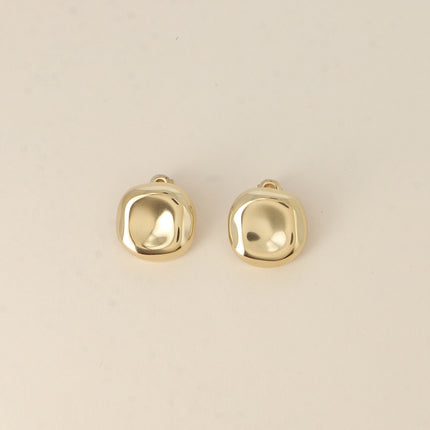 Stud earrings - curved square 2cm