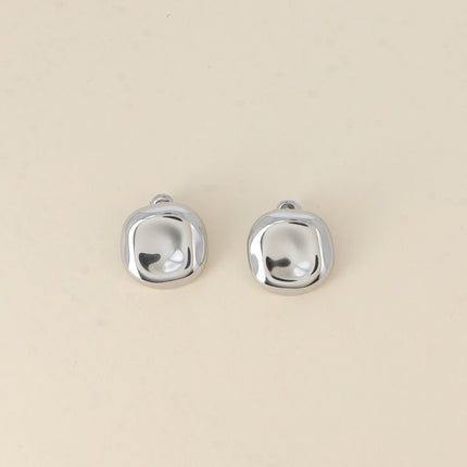 Stud earrings - curved square 2cm