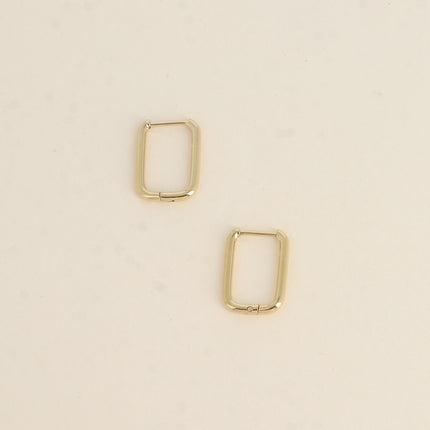 Créoles - anneau rectangulaire 12x18mm