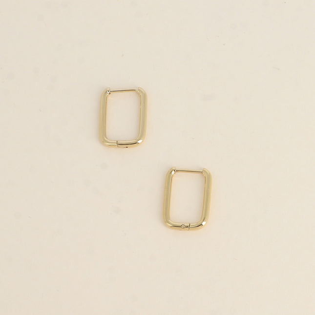 Créoles - anneau rectangulaire 12x18mm
