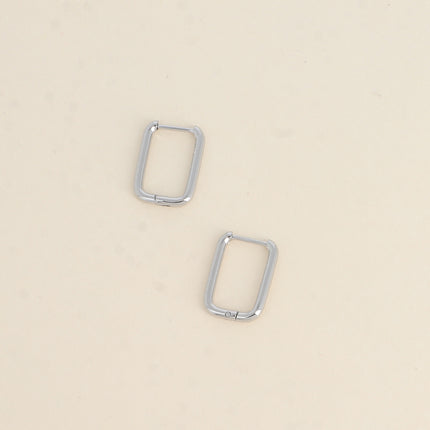 Créoles - anneau rectangulaire 12x18mm
