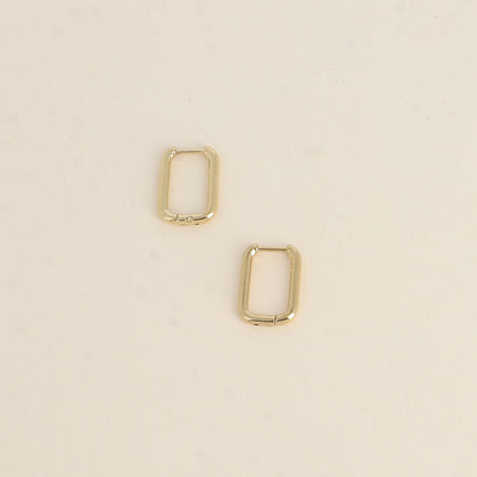 Créoles - anneau rectangulaire 11x15mm