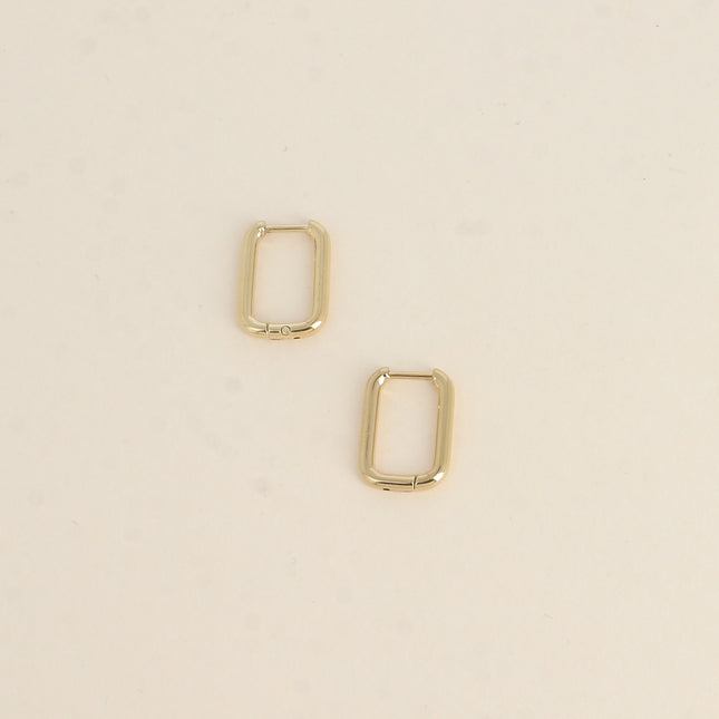 Créoles - anneau rectangulaire 11x15mm