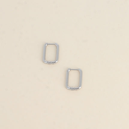Créoles - anneau rectangulaire 11x15mm