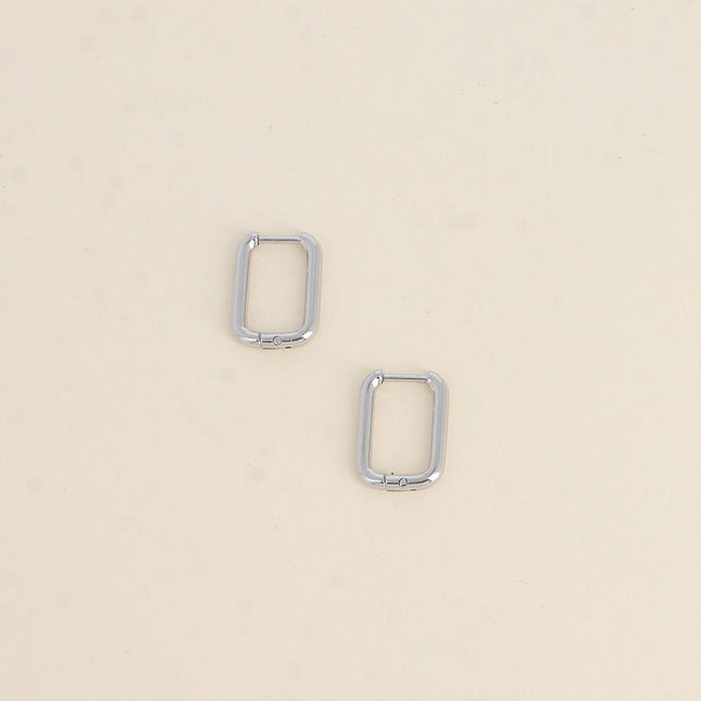 Créoles - anneau rectangulaire 11x15mm